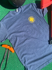 Classic Fight Fire With Fire T-Shirt - Navy & Gold