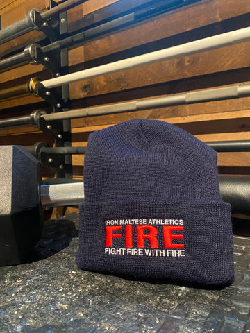 Fight Fire Beanie-Navy